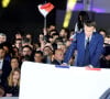 Les parents d'Emmanuel Macron, Jean-Michel Macron et Françoise Noguès au Champ de Mars le soir de sa victoire à l'élection présidentielle le 24 avril 2022.