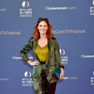 Audrey Fleurot lors du photocall de la cérémonie des Nymphes d'Or du 60ème festival de télévision de Monte Carlo au Grimaldi Forum à Monaco le 22 juin 2021.Cette année, beaucoup de lauréats seront présents en hologramme à cause des restrictions sanitaires © Bruno Bebert / Bestimage 