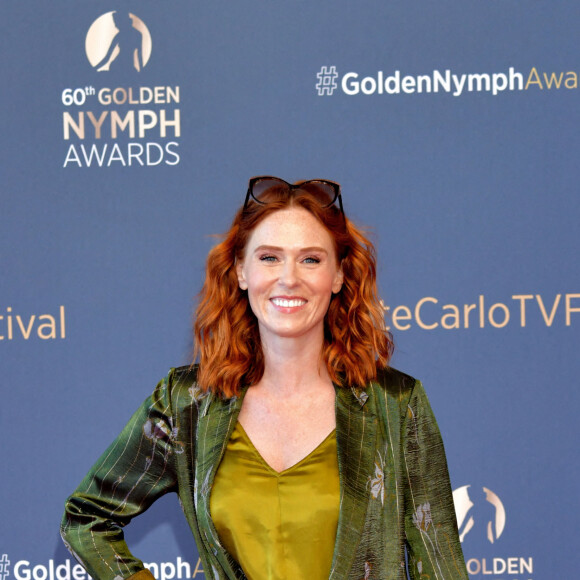 Audrey Fleurot lors du photocall de la cérémonie des Nymphes d'Or du 60ème festival de télévision de Monte Carlo au Grimaldi Forum à Monaco le 22 juin 2021.Cette année, beaucoup de lauréats seront présents en hologramme à cause des restrictions sanitaires © Bruno Bebert / Bestimage 