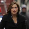 Mariska Hargitay sur le tournage de "New York, U.S.V." (New York, 26 janvier 2010)
