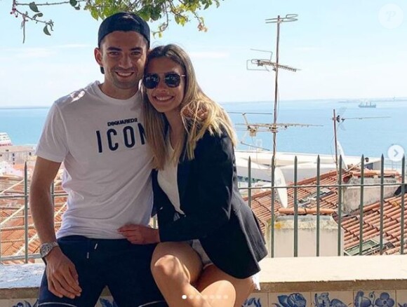Enzo Zidane en vacances avec sa compagne Karen Gonçalves à Lisbonne. Instagram, le 1er avril 2019.
