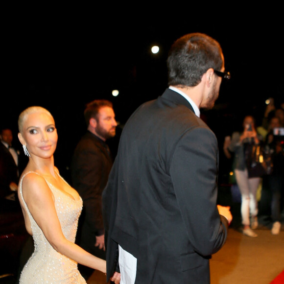 Kim Kardashian, Pete Davidson - Les célébrités rentrent à leurs hôtels après la soirée du "MET Gala 2022" à New York, le 2 mai 2022. 