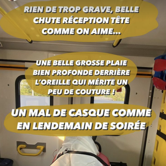 Nicolas Fleury, le compagnon de Vaimalama Chaves, révèle s'être rendu aux urgences après un accident de vélo - Instagram