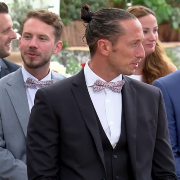 Frédérick Bousquet au mariage de Jauffrey et Cyndie dans "Mariés au premier regard" - Émission du 9 mai 2022, M6