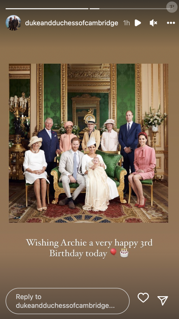Les voeux d'anniversaire des Cambridge pour Archie, qui fête ses 3 ans ce 6 mai 2022