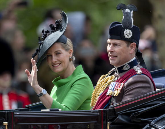 Sophie Rhys-Jones, comtesse de Wessex, le prince Edward, comte de Wessex - La parade Trooping the Colour 2019, célébrant le 93ème anniversaire de la reine Elisabeth II, au palais de Buckingham, Londres, le 8 juin 2019. 