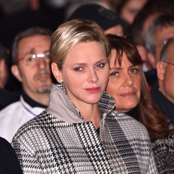 La princesse Charlene de Monaco - La famille princière de Monaco lors de la traditionnelle célébration de la Sainte Dévote, Sainte patronne de Monaco, à Monaco. Le 26 janvier 2018 © Bruno Bebert / Bestimage