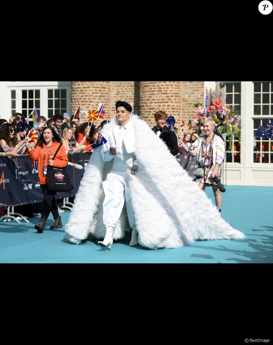Sheldon Riley, Australia, au photocall de "l'Eurovision 2022" à Turin, le 8 mai 2022. Photocall of the opening ceremony of the Eurovision Song Contest 2022 in Turin. May 8th, 2022.