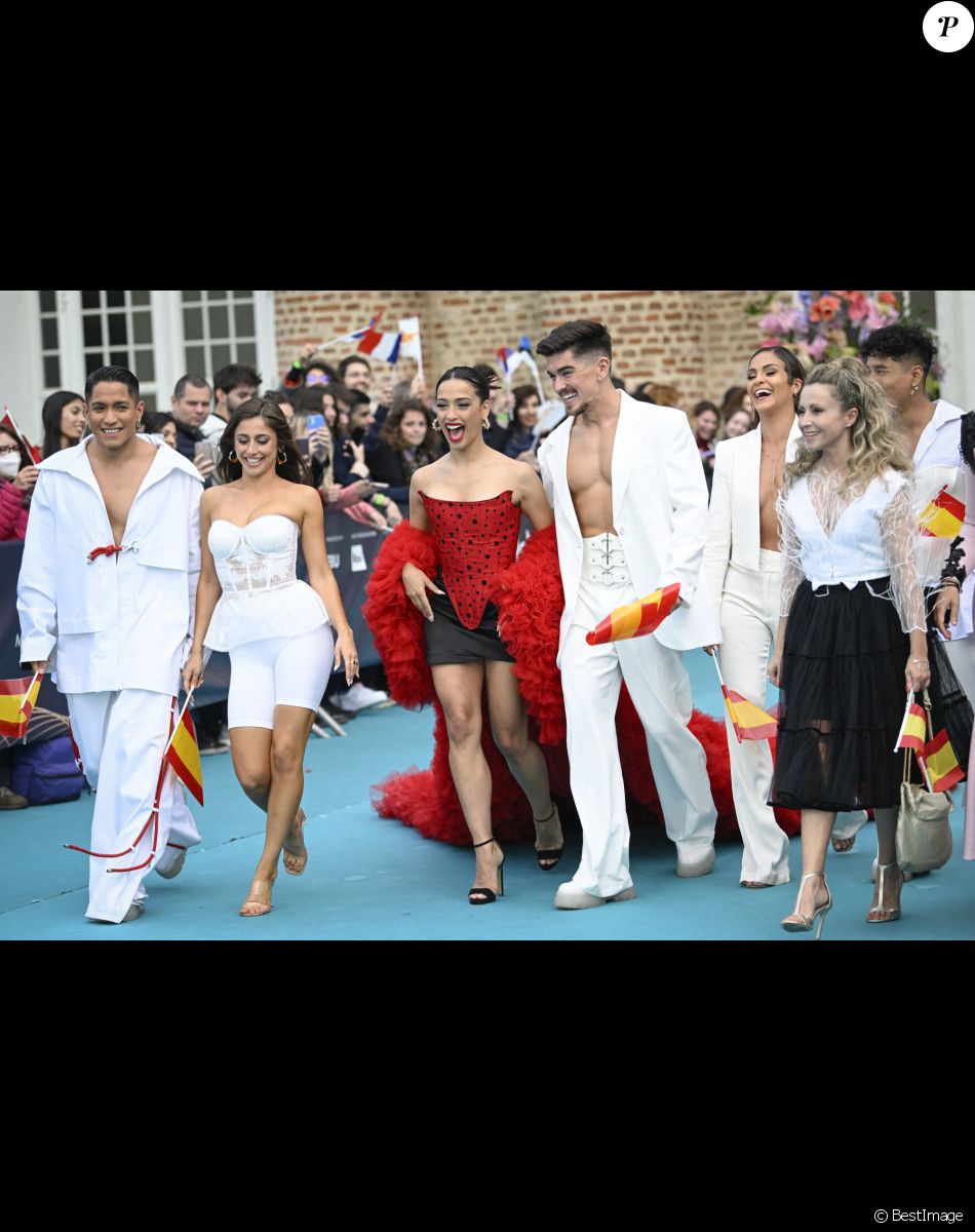 Chanel, Spain, au photocall de "l'Eurovision 2022" à Turin, le 8 mai 2022.