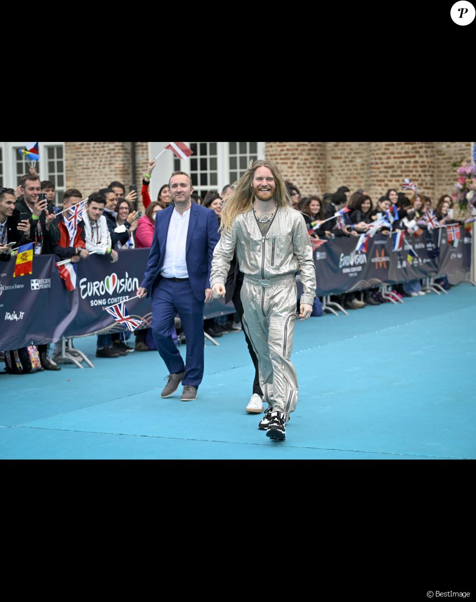 Sam Ryder, United Kingdom, au photocall de "l'Eurovision 2022" à Turin, le 8 mai 2022.