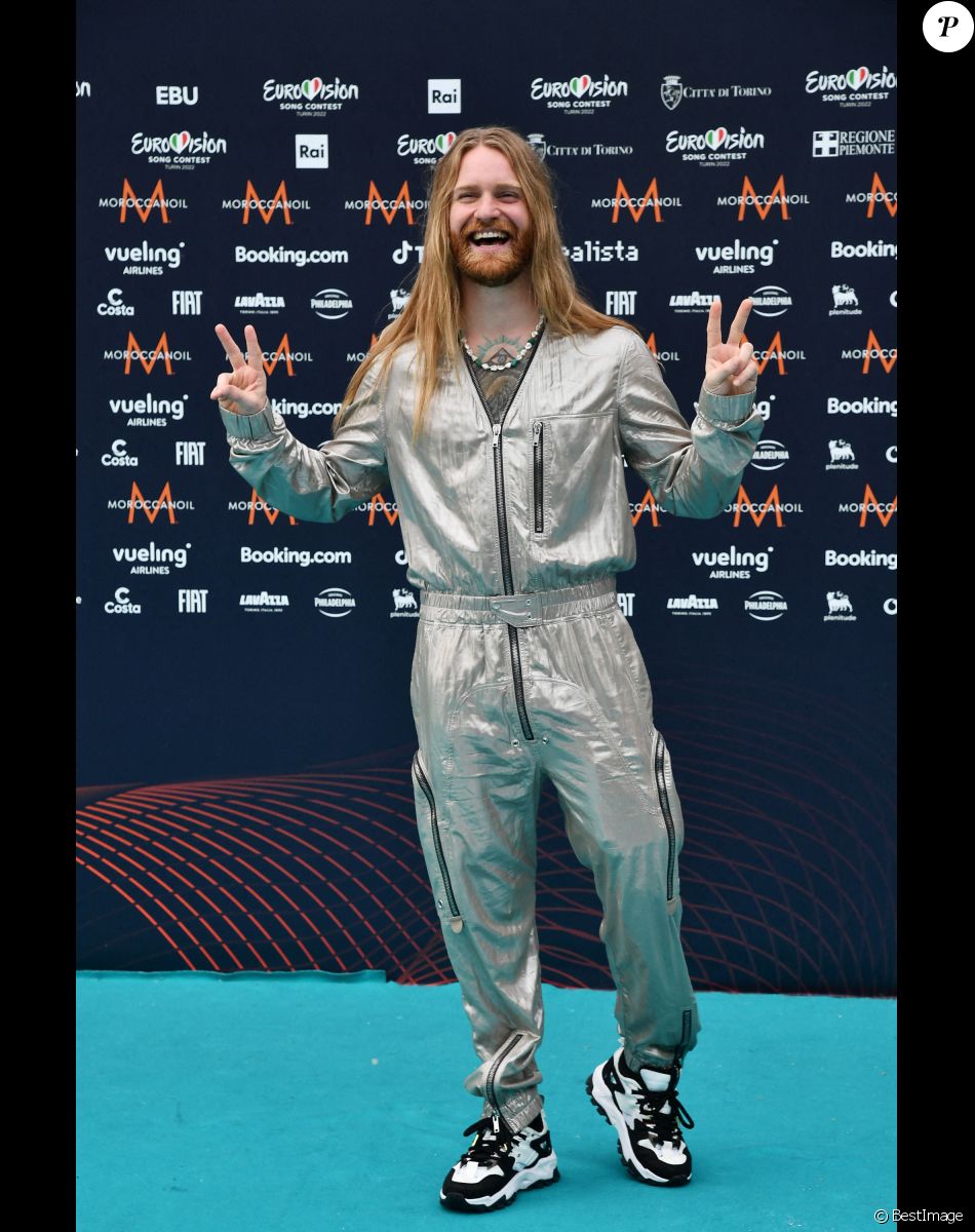 Regno Unito: Sam Ryder au photocall de "l'Eurovision 2022" à Turin, le 8 mai 2022.