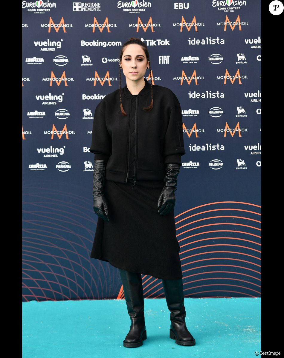 Macedonia del Nord: Andrea au photocall de "l'Eurovision 2022" à Turin, le 8 mai 2022.