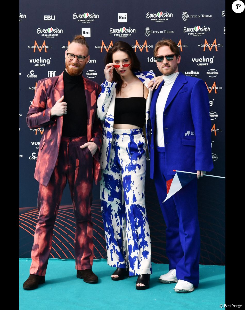 Repubblica Ceca: We Are Domi au photocall de "l'Eurovision 2022" à Turin, le 8 mai 2022.