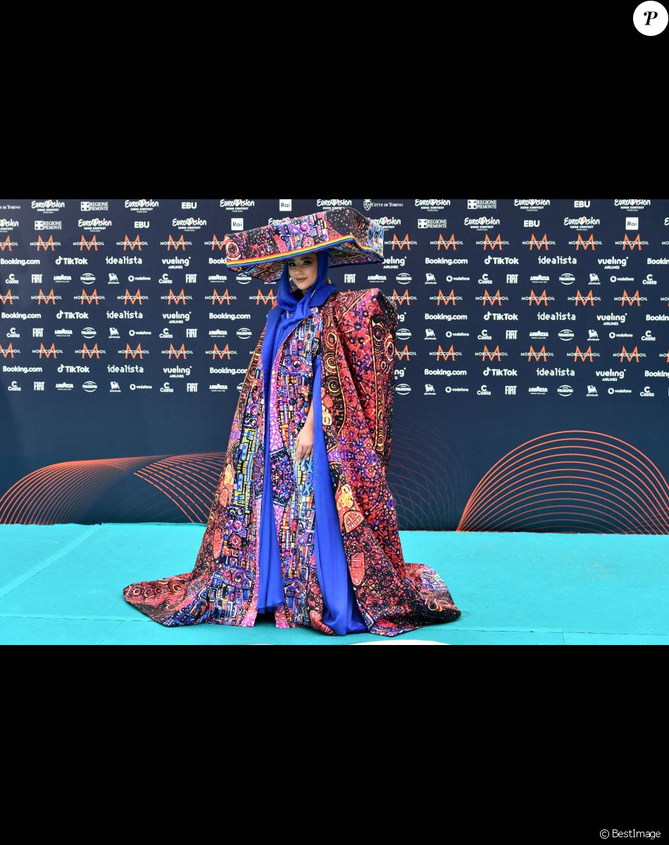 Albania: Ronela Hajati au photocall de "l'Eurovision 2022" à Turin, le 8 mai 2022.