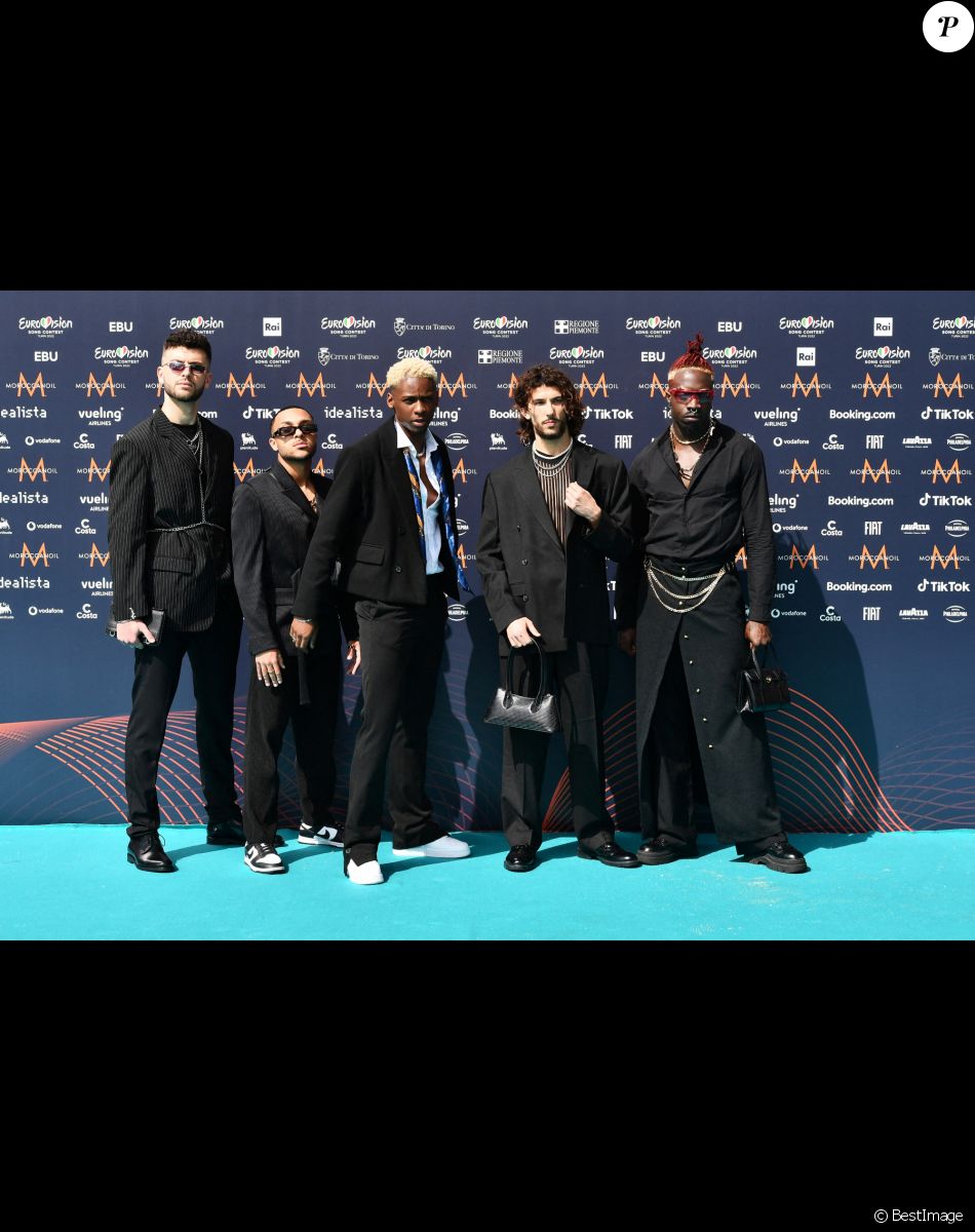Belgio: Jeremie Makiese au photocall de "l'Eurovision 2022" à Turin, le 8 mai 2022.