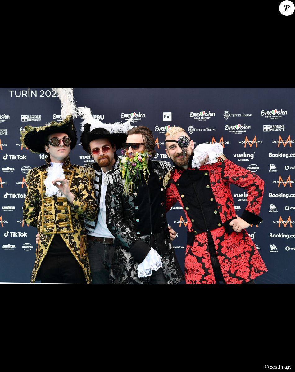 Georgia: Circus Mircus au photocall de "l'Eurovision 2022" à Turin, le 8 mai 2022.