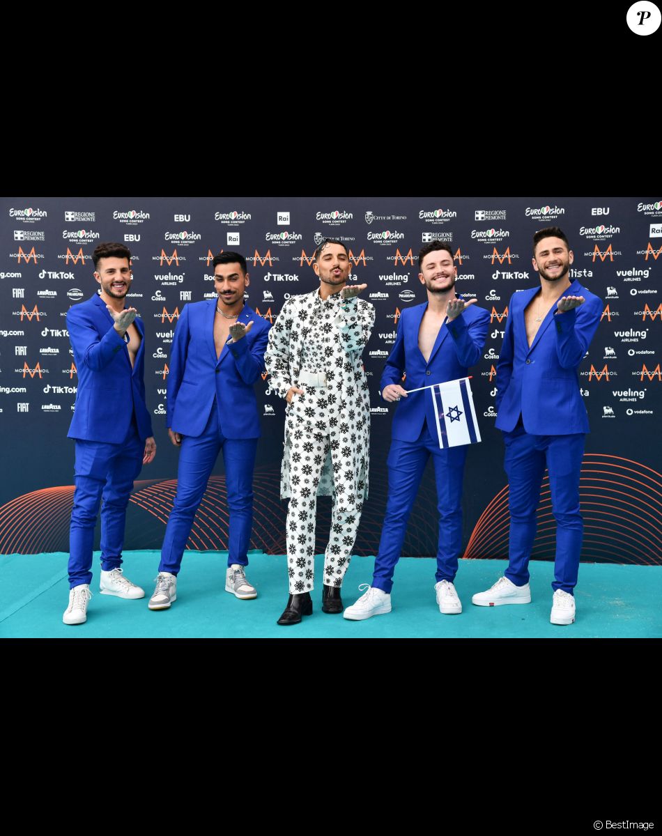 Israele: Michael Ben David au photocall de "l'Eurovision 2022" à Turin, le 8 mai 2022.