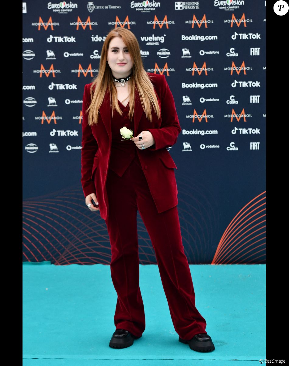 Armenia: Rosa Linn au photocall de "l'Eurovision 2022" à Turin, le 8 mai 2022.