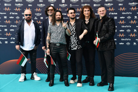 Bulgaria: Intelligent Music Project au photocall de "l'Eurovision 2022" à Turin, le 8 mai 2022.
