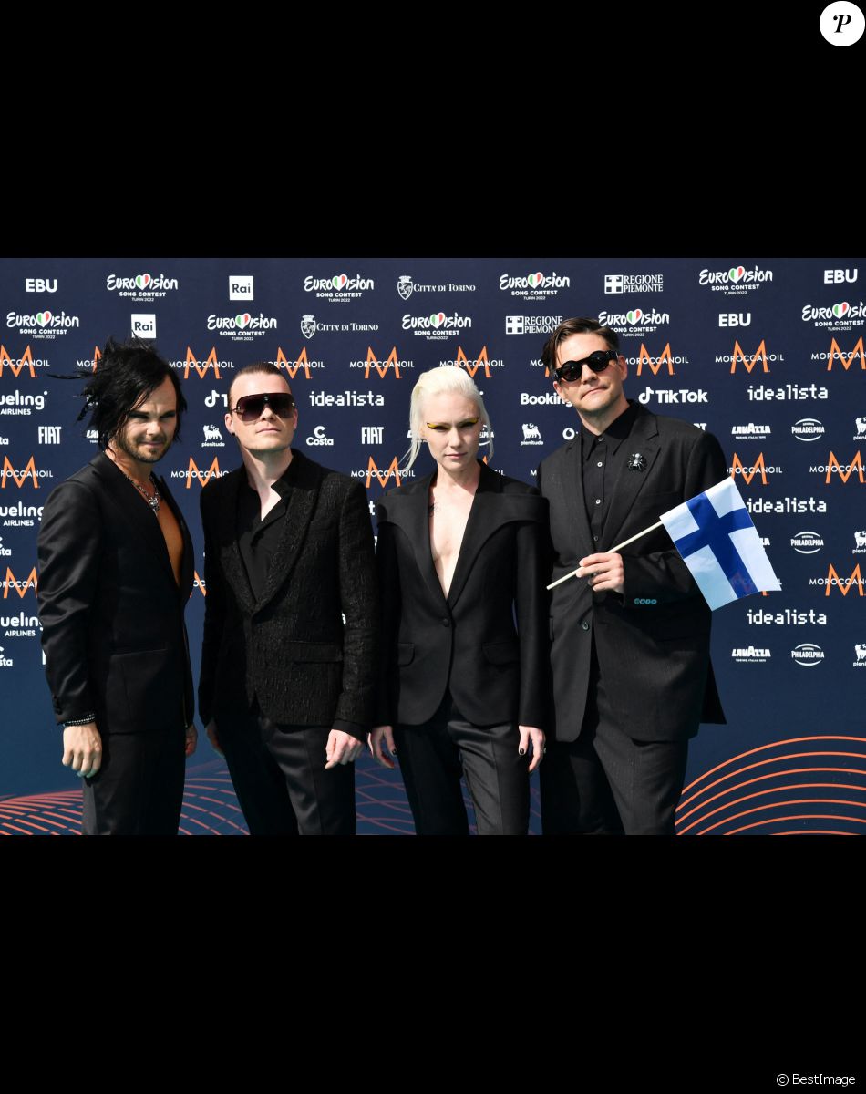 Finlandia: The Rasmus au photocall de "l'Eurovision 2022" à Turin, le 8 mai 2022.