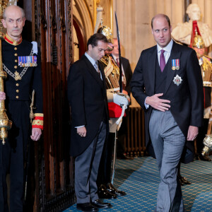 Le prince William, duc de Cambridge - Arrivée au discours de l'ouverture officielle du Parlement à Londres, le 10 mai 2022. Ayant des problèmes de mobilité, la reine d'Angleterre est représentée par le prince de Galles.