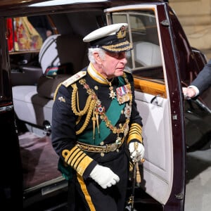 Le prince Charles, prince de Galles - Arrivée au discours de l'ouverture officielle du Parlement à Londres, le 10 mai 2022. Ayant des problèmes de mobilité, la reine d'Angleterre est représentée par le prince de Galles.