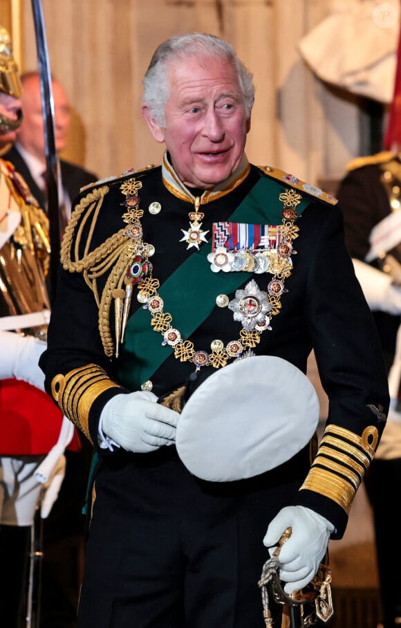 Le prince Charles, prince de Galles - Arrivée au discours de l'ouverture officielle du Parlement à Londres, le 10 mai 2022. Ayant des problèmes de mobilité, la reine d'Angleterre est représentée par le prince de Galles.