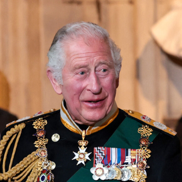 Le prince Charles, prince de Galles - Arrivée au discours de l'ouverture officielle du Parlement à Londres, le 10 mai 2022. Ayant des problèmes de mobilité, la reine d'Angleterre est représentée par le prince de Galles.