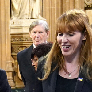 Rishi Sunak, chancelier de l'Echiquier, et Angela Rayner, membre du Parlement - Arrivée et discours de l'ouverture officielle du Parlement à Londres, le 10 mai 2022. Ayant des problèmes de mobilité, la reine d'Angleterre est représentée par le prince de Galles.