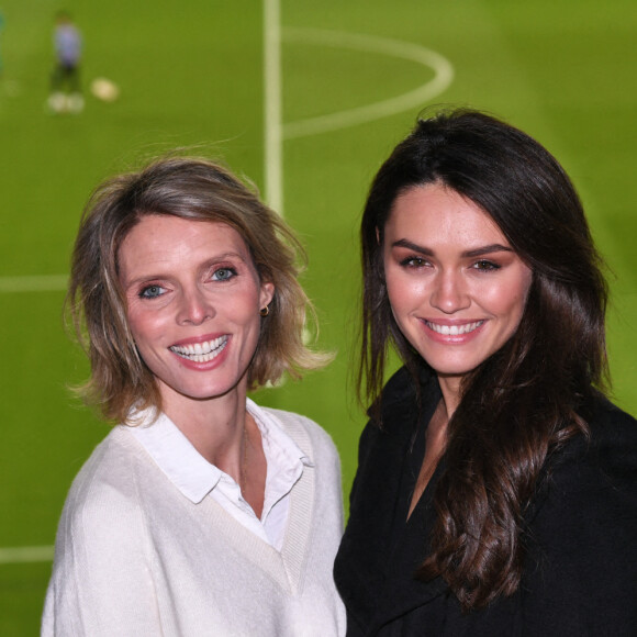 Exclusif - Sylvie Tellier, Diane Leyre (Miss France 2022) - People dans les loges lors du huitième de finale aller de la Ligue des champions entre le PSG et le Real Madrid au Parc des Princes à Paris le 15 février 2022. © Rachid Bellak/Bestimage 