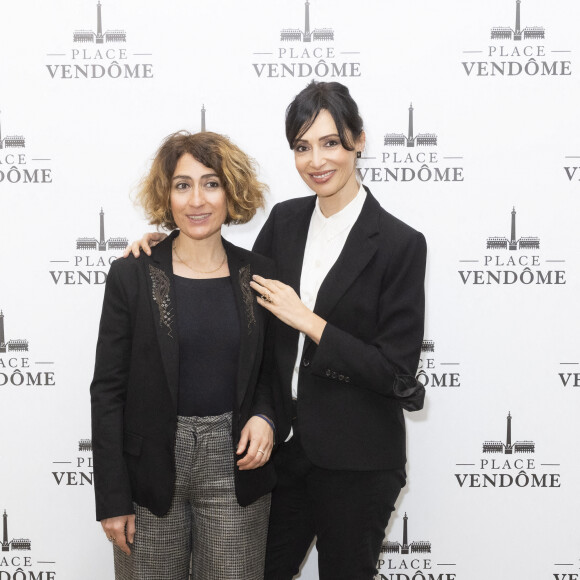 Isabelle Saporta, Géraldine Maillet - Présentation à l'Hotel Ritz, de la collection de Joaillerie de la marque Place Vendôme, dessinée par G.Maillet à Paris le 9 mars 2022. © Jack Tribeca / Bestimage 