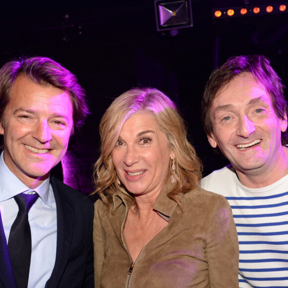 Exclusif - Michèle Laroque entre son compagnon François Baroin et Pierre Palmade - After-party du film Brillantissime à la discothèque L'Arc à Paris, France, le 15 janvier 2018. Evènement organisé par Five Eyes Production. © Rachid Bellak/Bestimage 