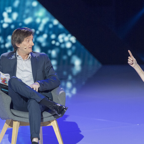 Exclusif - Pierre Palmade et Michèle Laroque - Enregistrement de l'émission "Le Grand Show de l'Humour" au Zénith de Paris le 30 janvier 2017. L'émission sera diffusée sur France 2 le 4 février 2017. © Pierre Perusseau/Bestimage
