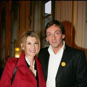 Michèle Laroque et Pierre Palmade - Pierre Palmade a reçu le grand prix "Raymond Devos" de la langue française des mains de Renaud Donnedieu de Vabres au ministère de la Culture dans le cadre de la semaine de la langue française du 17 au 26 mars 2006.