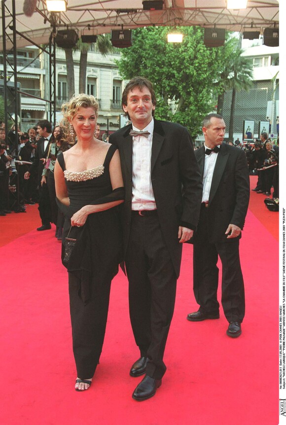 Michèle Laroque et Pierre Palmade - Montée des marches du film "La chambre du fils" au 54ème festival de Cannes en 2001