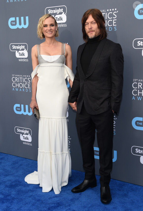 Diane Kruger et son compagnon Norman Reedus lors des "23e Critics Choice Awards" au Barker Hangar à Los Angeles. © Chris Delmas/Bestimage 