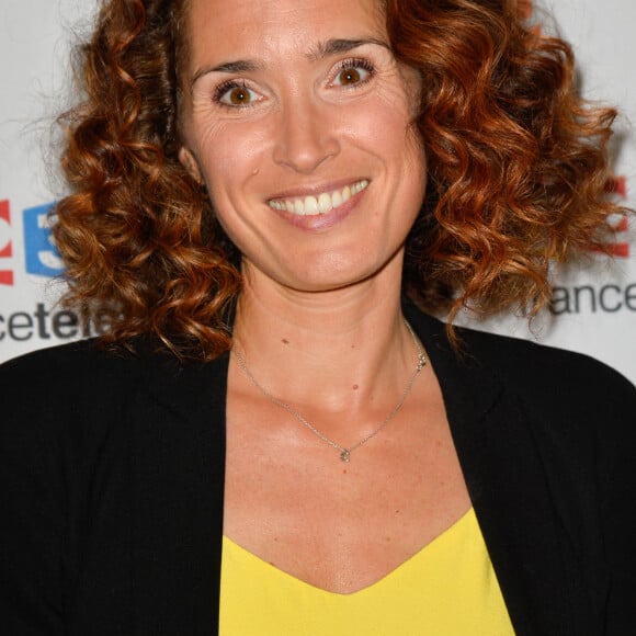 Marie-Sophie Lacarrau lors du photocall de la présentation de la nouvelle dynamique 2017-2018 de France Télévisions. Paris, le 5 juillet 2017. © Guirec Coadic/Bestimage 
