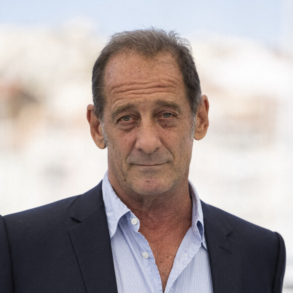 Vincent Lindon au photocall du film Titane lors du 74ème festival international du film de Cannes le 14 juillet 2021