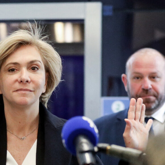 Valérie Pécresse - Le président des Républicains, tient une conférence de presse au lendemain du 1er tour de l'élection présidentielle à l'issue d'une réunion du Bureau Politique des Républicains à Paris, le 11 avril 2022. © Stéphane Lemouton / Bestimage 