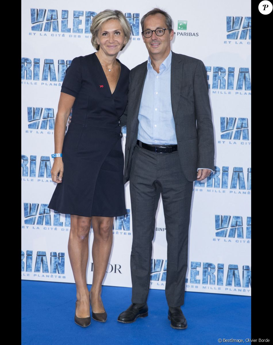 Valérie Pécresse et son mari Jérôme - Avant-première du film "Valérian et la Cité des mille planètes" de Luc Besson à la Cité du Cinéma à Saint-Denis, le 25 juillet 2017.