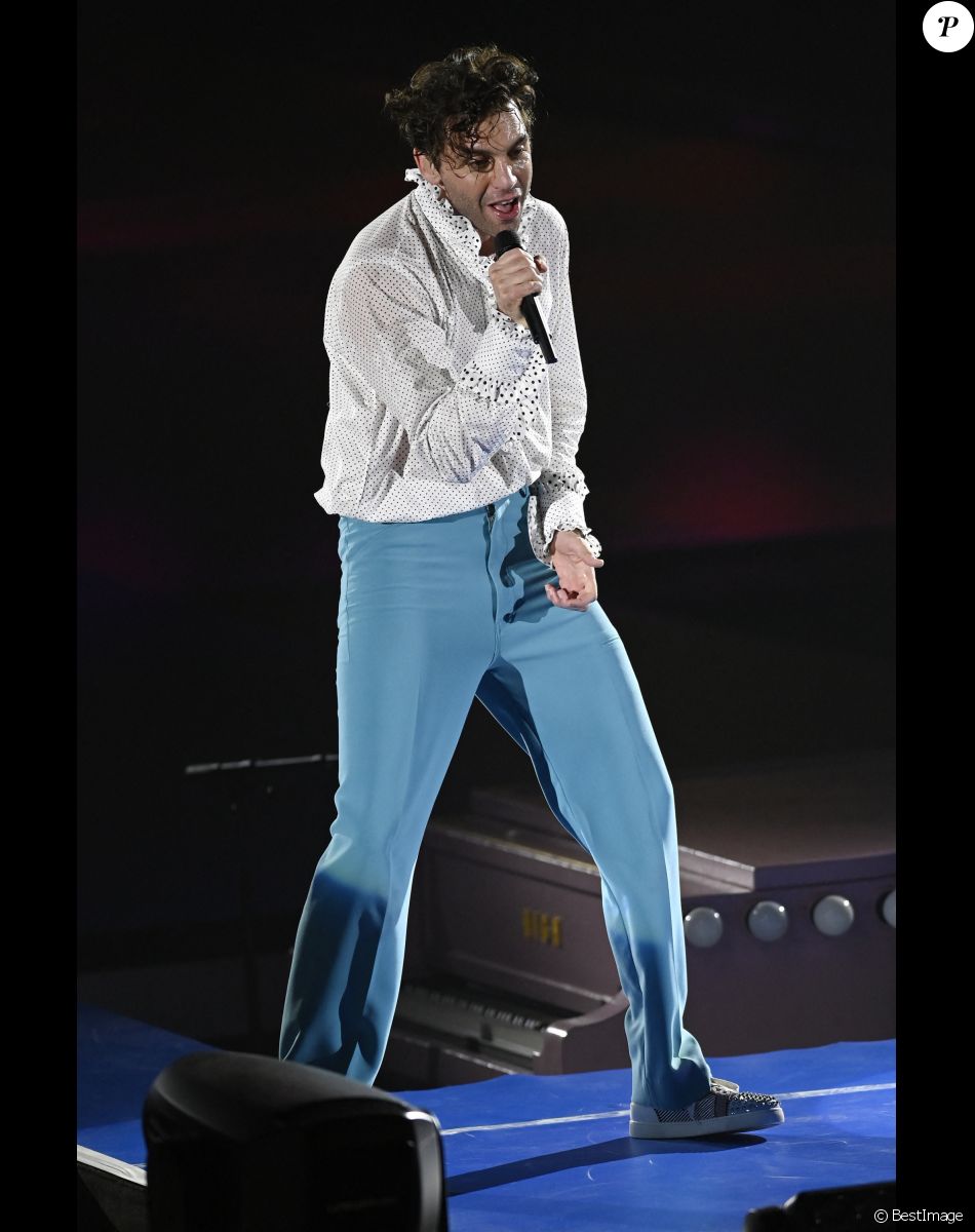 Mika en concert à Padoue en Italie le 1er février 2020.