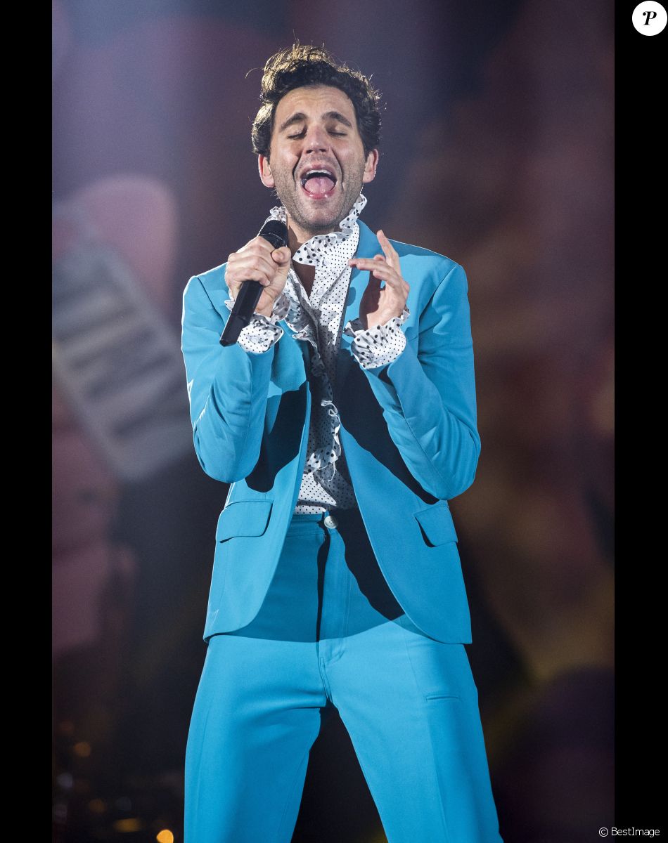 Mika en concert à Padoue en Italie le 1er février 2020.