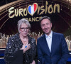 Laurence Boccolini et Stéphane Bern - Enregistrement de l'émission "Eurovision, c'est vous qui décidez" © Cyril Moreau / Bestimage
