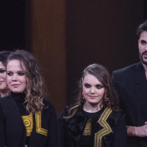 Alvan & Ahez, Stéphane Bern et Laurence Boccolini - Enregistrement de l'émission "Eurovision, c'est vous qui décidez", diffusée le 5 mars sur France 2 © Cyril Moreau / Bestimage