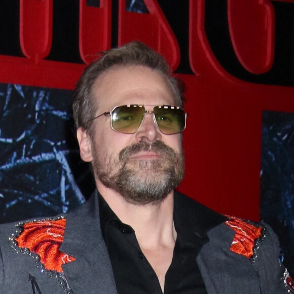 David Harbour - Photocall de la 4 ème saison de la série "Stranger Things" aux Studios Netflix à New York, le 14 mai 2022. 