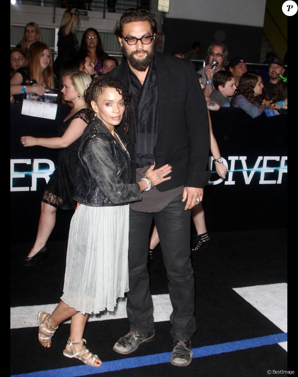 Jason Momoa et sa femme Lisa Bonet - Première du film "Divergente" au Regency Village Theater à Westwood. Le 18 mars 2014