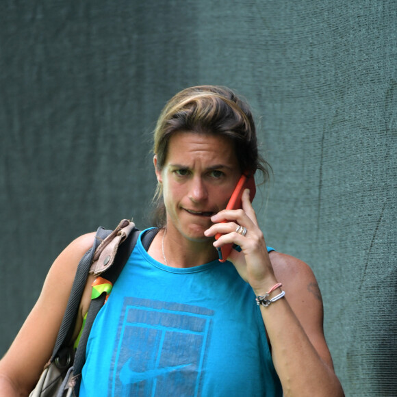 Amélie Mauresmo lors du tournoi de tennis de Miami. Le 17 mars 2019 