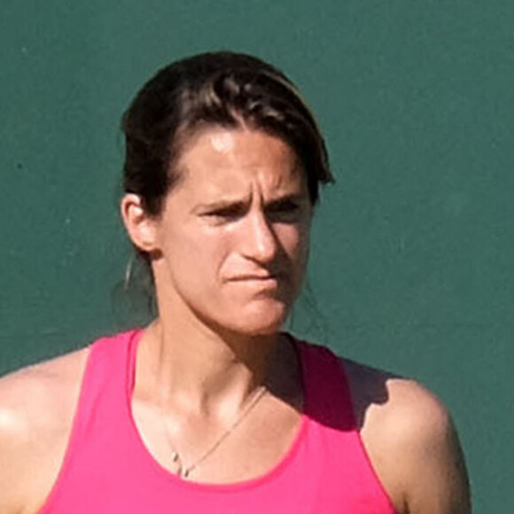 Exclusif - Les joueurs de tennis Andy Murray, et Amélie Mauresmo s'entraînent à Miami, le 17 décembre 2014. 