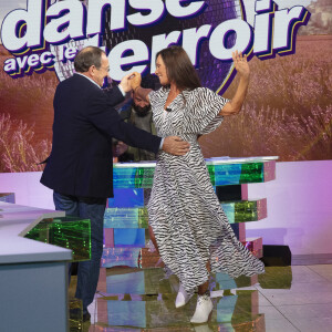 Exclusif - Jean-Pierre Pernaut et sa femme Nathalie Marquay-Pernaut - L'émission TPMP (Touche pas à Mon Poste) diffusée en direct le 31 Aout 2021 sur C8, en présence de Jean-Pierre Pernaut venu presenter son magazine "Au Coeur des Régions" (bimestriel) avec le soutien de son épouse Nathalie Marquay-Pernaut - Paris le 31 Aout 2021 © Jack Tribeca / Bestimage