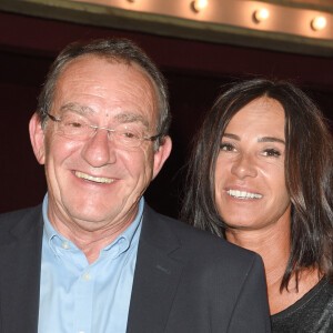 Jean-Pierre Pernaut et sa femme Nathalie Marquay - Les célébrités lors de la générale de la pièce de théâtre "La Tête Dans Les Etoiles" au Théâtre de la Gaîté-Montparnasse à Paris, France, le 24 mai 2018. © Coadic Guirec/Bestimage